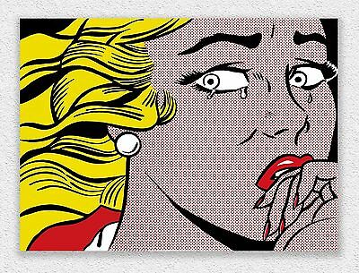 Roy-Lichtenstein-CRYING-GIRL-66x90cm-STAMPA-TELA-CANVAS